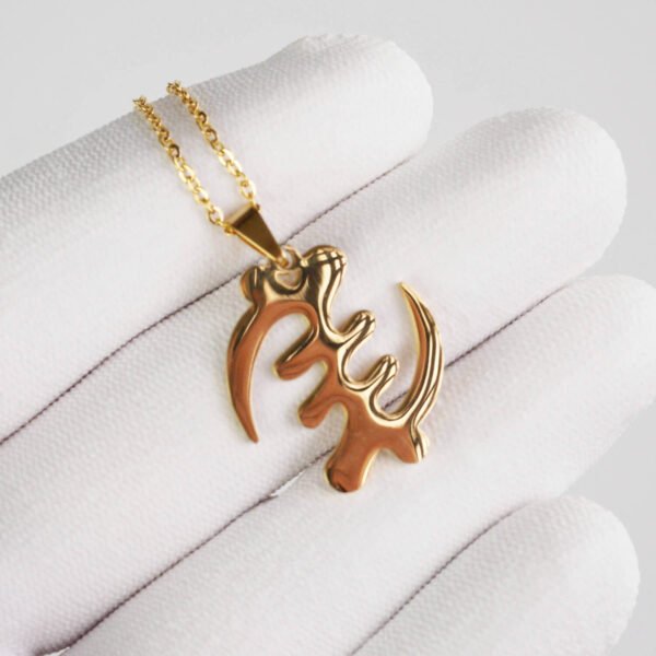 Gye Nyame Pendant Necklace - Gold-Plated African Djembe-Inspired Jewellery Golden