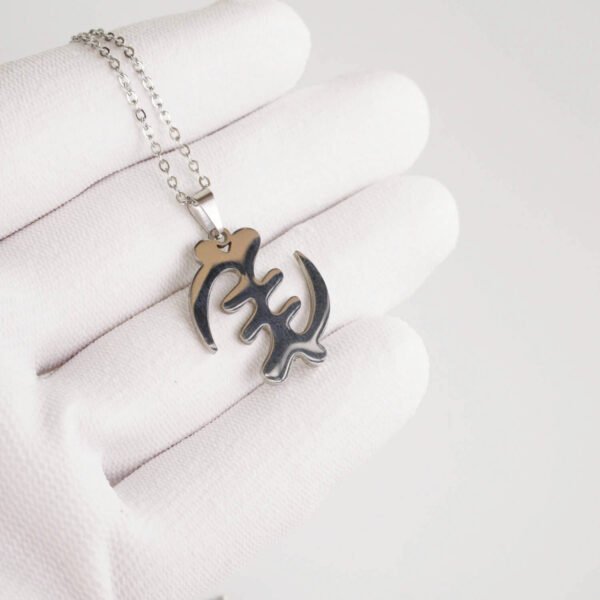 Gye Nyame Pendant Necklace - Gold-Plated African Djembe-Inspired Jewellery Steel Style 1