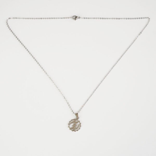 Gye Nyame Pendant Necklace - Gold-Plated African Djembe-Inspired Jewellery Steel Style 2