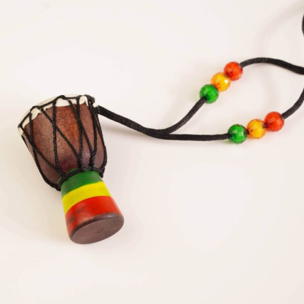 Handcrafted Mini Djembe Ornament - African Drum Necklace/Car Hanger