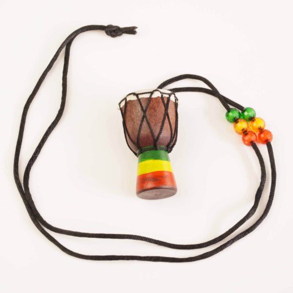Handcrafted Mini Djembe Ornament - African Drum Necklace/Car Hanger