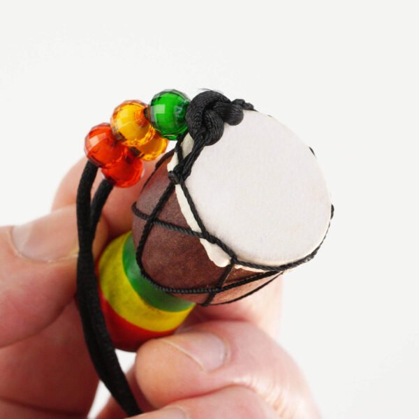 Handcrafted Mini Djembe Ornament - African Drum Necklace/Car Hanger