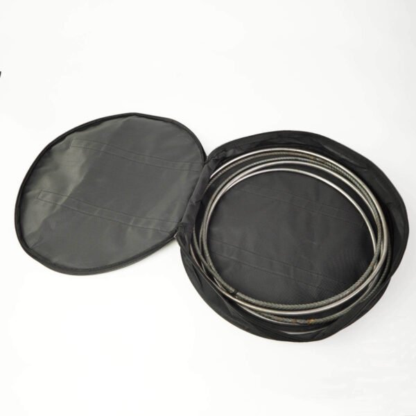 Large circular Oxford cloth bag designed for storing djembe rings and repair materials, keeping them clean and organized.